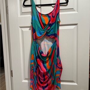 Colorful Cutout Dress